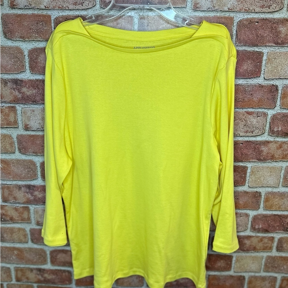 Appleseeds boatneck cotton pullover size PXL